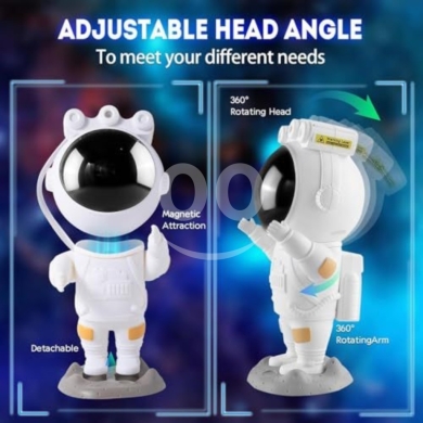 Astronaut Star Projector Night Light - 360° Rotating Nebula Galaxy Lamp | Magnetic Head … — 3