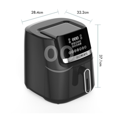 ELEMENTS 6.5L Digital Air Fryer - German Standard Countertop Oil-Free Fryer | Preset… — 6