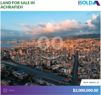 Lands for sale in Achrafieh - Prime Land+open view 4Sale in Achrafieh - أرض للبيع في الأشرفيةMM56.L.13