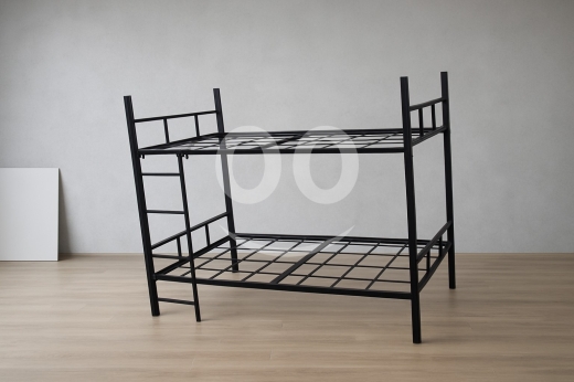 Bedroom in Aley - سرير طابقي معدني أسود متين بتصميم آمن | Durable Black Metal Bunk Bed with Safe and Modern Design