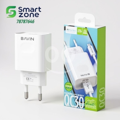 Mobile accessories in Beirut City - BAVIN QC 3.0 Fast Wall Charger | Dual Port USB-A & USB-C Power Adapter PCB31Y