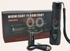 CRAZY WARRIOR 5000mAh Waterproof Tactical LED Flashlight - USB