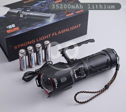 Other home appliances in Aley - Strong Light Flashlight | Ultra-Bright 4x Battery Digital Display Searchlight