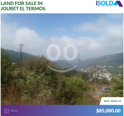 Lands for sale in Jouret el-Tourmos - Prime Land+sea view 4sale in jouret El Termos -أرض للبيع ب جورة الترمسGS39L19
