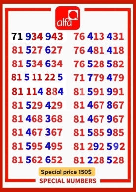 Phone numbers in Beirut City - Alfa Recharge Special