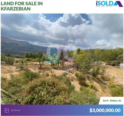 Lands for sale in Kfar Zebian - Prime Land+mountain View 4 sale in Kfarzebian - أرض للبيع في كفردبيان