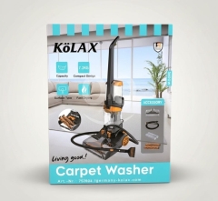 KOLAX 752804 Carpet Washer - Upright Carpet Cleaner with Dual Water Tanks, 3 Attachments & Self-Clea