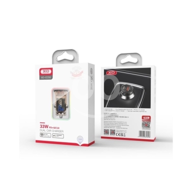 Mobile accessories in Nabatyeh - XO - CC50 Clear car charger PD 30W QC 24W 1x USB 1x USB-C