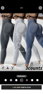 الملابس، الأحذية والزينة في عبده - ليجنز نسائي بخصر عالٍ لشد الجسم من TCVC | TCVC Women&#039;s High Waist Tummy Control Leggings