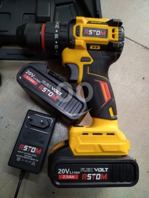 DIY Tools & Materials in Al Beddaoui - مقدح بطارية رجراج راستوم 20 فولت براشلس 13 ملم | Rstom 20V Cordless Brushless Impact Drill 13mm