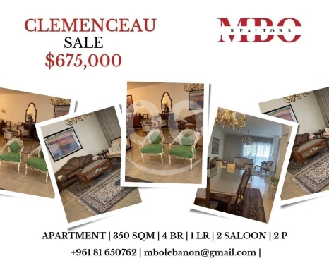 Apartments for sale in Beirut City - Live in the Heart of Clemenceau Apartment For Sale