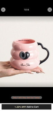 أكواب السيراميك العصرية بتصاميم القلب والتموجات | Modern Ribbed Ceramic Heart Mugs — 2