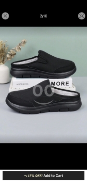 أحذية منزلية (ميول) مبطنة للجنسين | Unisex Warm-Lined Mesh Slip-On Mules — 3