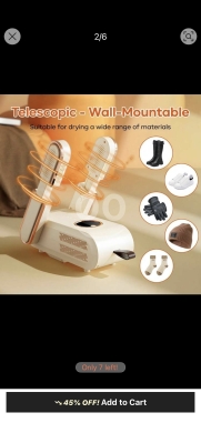 مجفف الأحذية المحمول بشاشة LCD | Portable Shoe & Boot Dryer with LCD Display — 2