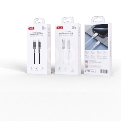Mobile accessories in Nabatyeh - XO - NB-Q282B Brushed Silicon Type-C To Type-C Cable 60W