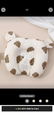 Baby & Kids Stuff in Abdeh - وسادة دعم وتشكيل رأس الرضيع بتصميم الدببة | Bear Pattern U-Shaped Infant Head Shaping Pillow