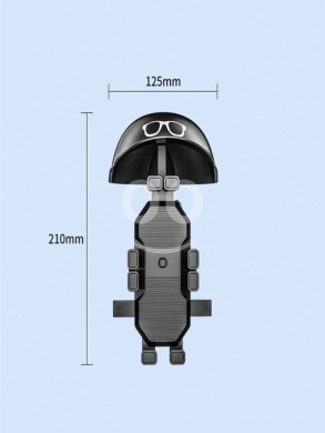 Holder - Shade From The Sun And Rain Small Helmet Phone Holder Motorcycle — 2