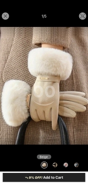 قفازات شتوية نسائية مقاومة للماء وتدعم اللمس | Women's Waterproof Touchscreen Winter Glov… — 4