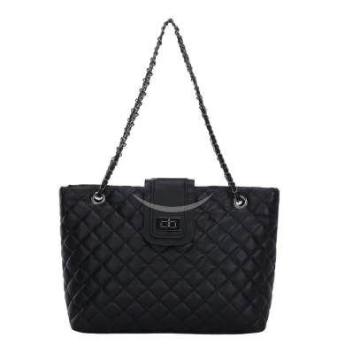 Vêtements, chaussures et accessoires dans Anfeh - حقيبة كتف سوداء مبطنة بسلسلة ذهبية أنيقة | Elegant Black Quilted Shoulder Bag with Chic Chain