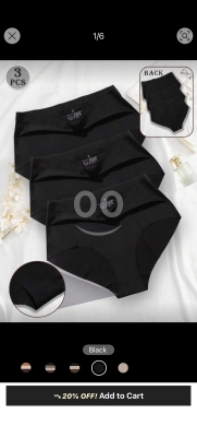 طقم سراويل داخلية "سيميليس" بخصر مرتفع (3 قطع) | 3Pcs High Waist Seamless No-Show Panties… — 2