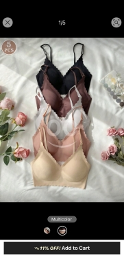 Clothes, Footwear & Accessories in Abdeh - طقم حمالات صدر سيميليس لاصقة (5 قطع) | 5pcs/Set Seamless Sticky Bra Set