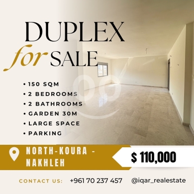 Apartments for sale in Nakhleh - A Perfect Family Duplex in Nakhleh, Koura