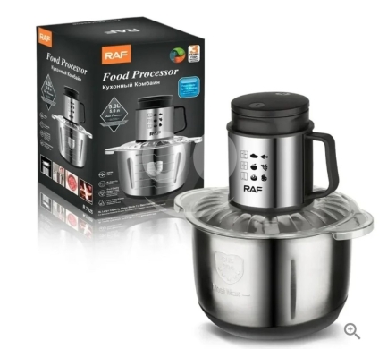 RAF R.7025 Electric Food Processor - 1000W Heavy-Duty Meat Grinder with 5L Stainless… — 2