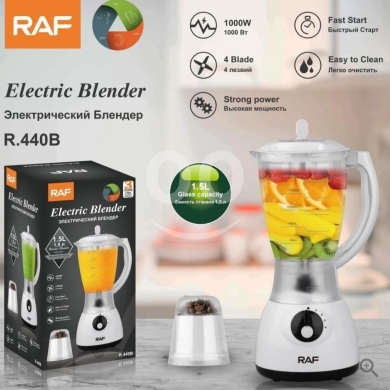 Kitchen appliances in Jeita - RAF R.440B Electric Blender - 1000W Strong Power Mixer with 1.5L Glass Jar & 4 Blades