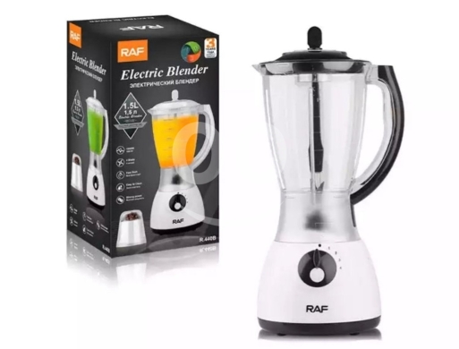 RAF R.440B Electric Blender - 1000W Strong Power Mixer with 1.5L Glass Jar & 4 Blades — 2