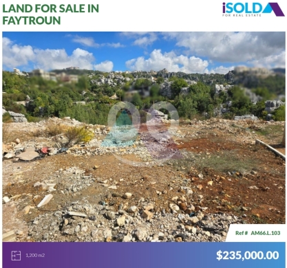 Lands for sale in Feytroun - Land with Prime Location 4sale in Faytroun - أرض للبيع في فيطرون AM66L103