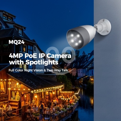 Cameras, Camcorders & Studio Equipment in Dam Wel Farez - كاميرا مراقبة ذكية 4 ميجابكسل مع كشافات ورؤية ملونة | 4MP Smart PoE IP Camera with Spotlights