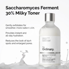 The Ordinary Saccharomyces Ferment 30% Milky Toner - Hydrating Exfoliator for Dark Spots & Pore