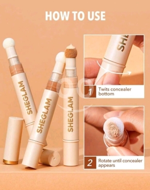 Health & Beauty in Nahleh - SHEGLAM Insta-Ready Concealer Pen - Full Coverage, Easy Twist Applicator - Multi-Shade Corrector
