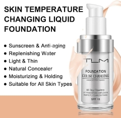 TLM Color Changing Foundation SPF 15 - Skin Tone Adjusting, Moisturizing, & Anti-Aging Liquid Makeup