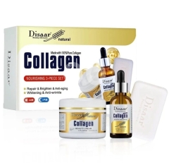 Disaar Collagen 3-Piece Skincare Set - Pure Collagen, Anti-Aging, Whitening & Wrinkle Repair Kit (Se