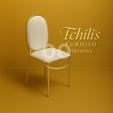 Mobilier et équipement de bureau dans Aley - كرسي حفلات وطعام ذهبي فاخر مع مقعد مبطن | Elegant Gold Wedding and Dining Chair with White Padding