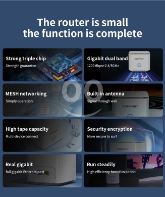 جهاز كومفاست AC1200 لشبكة مش واي فاي وتغطية كاملة | COMFAST AC1200 Whole House Mesh WiFi … — 4