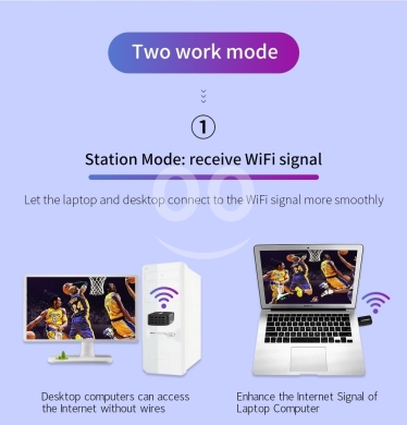 لاقط واي فاي كومفاست فائق السرعة ثنائي النطاق | COMFAST Dual Band 1300Mbps USB WiFi Adapt… — 6