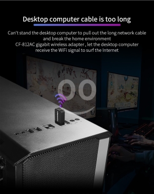 لاقط واي فاي كومفاست فائق السرعة ثنائي النطاق | COMFAST Dual Band 1300Mbps USB WiFi Adapt… — 3