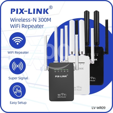 جهاز مقوي إشارة واي فاي لاسلكي | PIX-LINK Wireless WiFi Signal Repeater Booster with 4 An… — 2