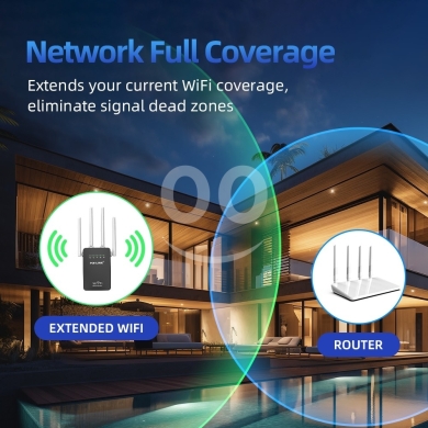 جهاز مقوي إشارة واي فاي لاسلكي | PIX-LINK Wireless WiFi Signal Repeater Booster with 4 An… — 9