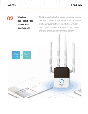 راوتر ومقوي إشارة واي فاي بيكس لينك 4 هوائيات | PIX-LINK WiFi Router & Range Extender 4 A… — 3