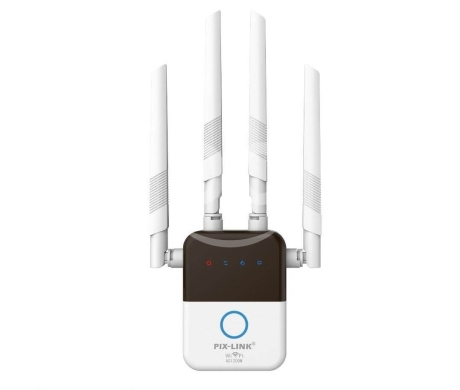 Computers Parts & Software Accessories in Dam Wel Farez - راوتر ومقوي إشارة واي فاي بيكس لينك 4 هوائيات | PIX-LINK WiFi Router & Range Extender 4 Antennas