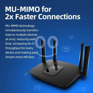 راوتر واي فاي AC1200 ثنائي الموجات جيجابت | AC1200 Dual Band Full Gigabit Wi-Fi Router — 3