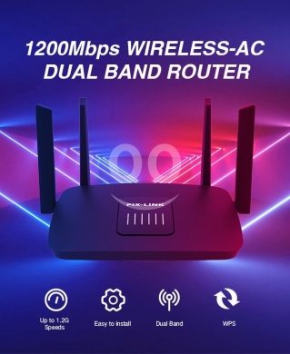 راوتر واي فاي AC1200 ثنائي الموجات جيجابت | AC1200 Dual Band Full Gigabit Wi-Fi Router — 9