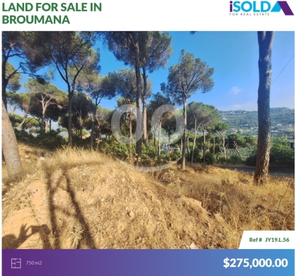 Lands for sale in Broumana - Prime Land+mountain view 4sale in Maksa/broummana - أرض في برمانا/مكساJY19L56