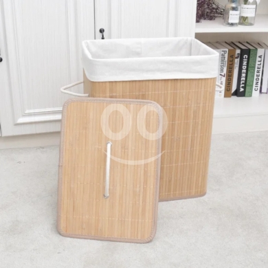 Clothes, Footwear & Accessories in Anfeh - سلة غسيل من الخيزران الطبيعي بتصميم أنيق ومنظم للمنزل | Elegant Bamboo Laundry Basket for Home Organ