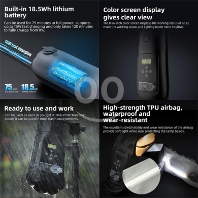 إضاءة أنبوبية هواء LED من INKEE بقدرة 20 واط | INKEE 20W Inflatable LED Tube Light Wand — 3