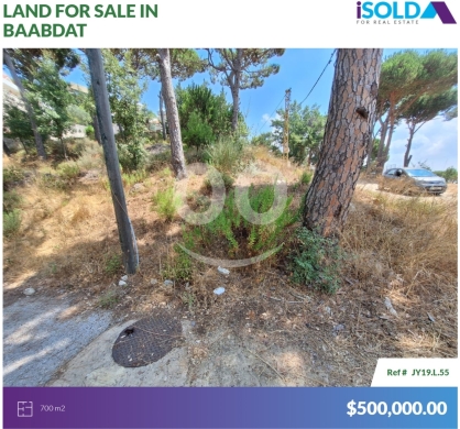 Lands for sale in Baabdat - 700m2 Prime Land+mountain view 4sale in Chalemar/Baabdat-أرض في بعبداتJY19L55