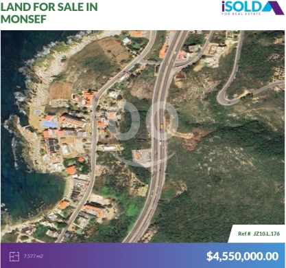 Lands for sale in Mounsef - 7577m2 Prime Land+sea view 4Sale in Monsef/Jbeil - أرض للبيع في المنصفJZ10L175